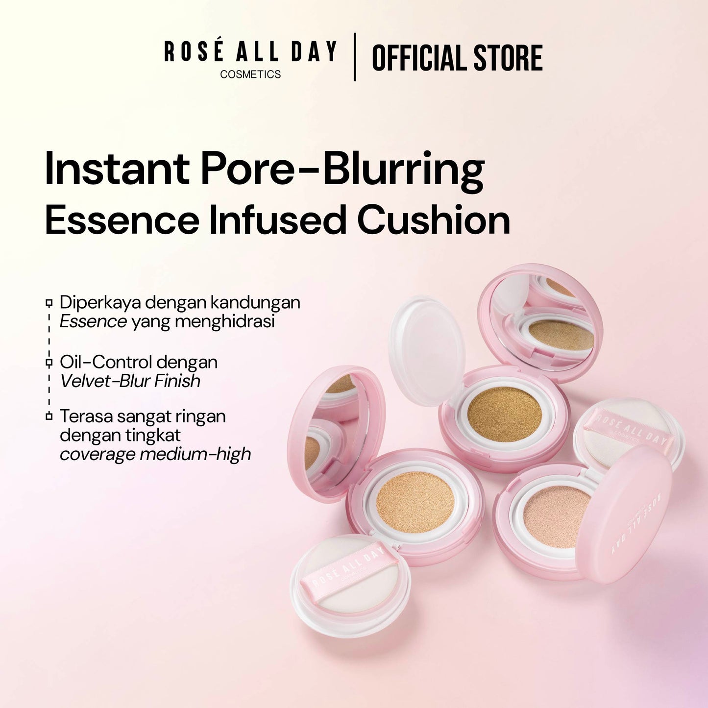 Rosé All Day The Realest Lightweight Essence Cushion