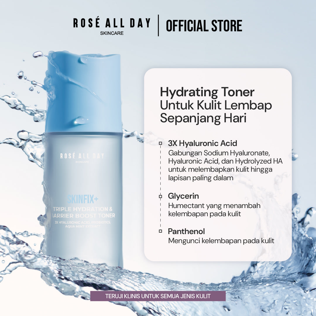 Rose All Day SKINFIX+ Triple Hydration + Barrier Boost Toner 100ml