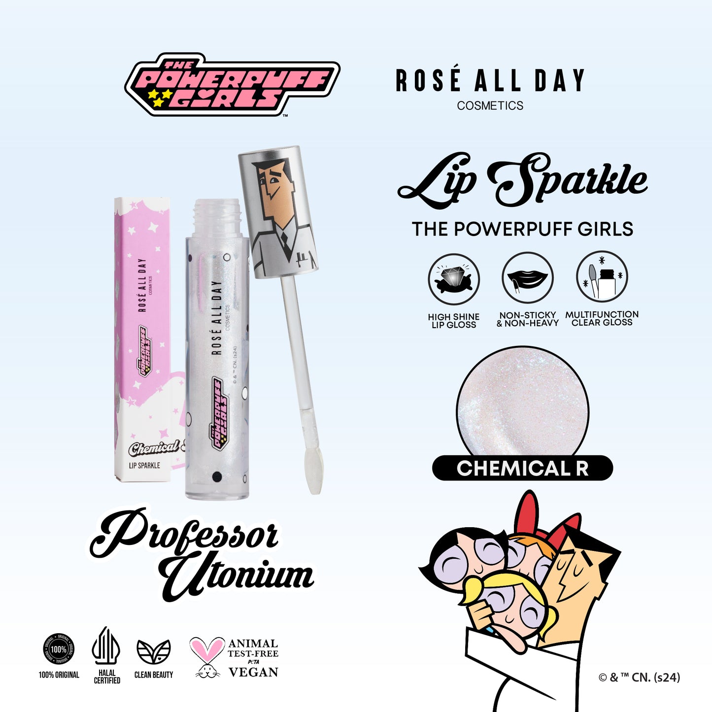 Rosé All Day Lip Sparkle (The Powerpuff Girls Edition)