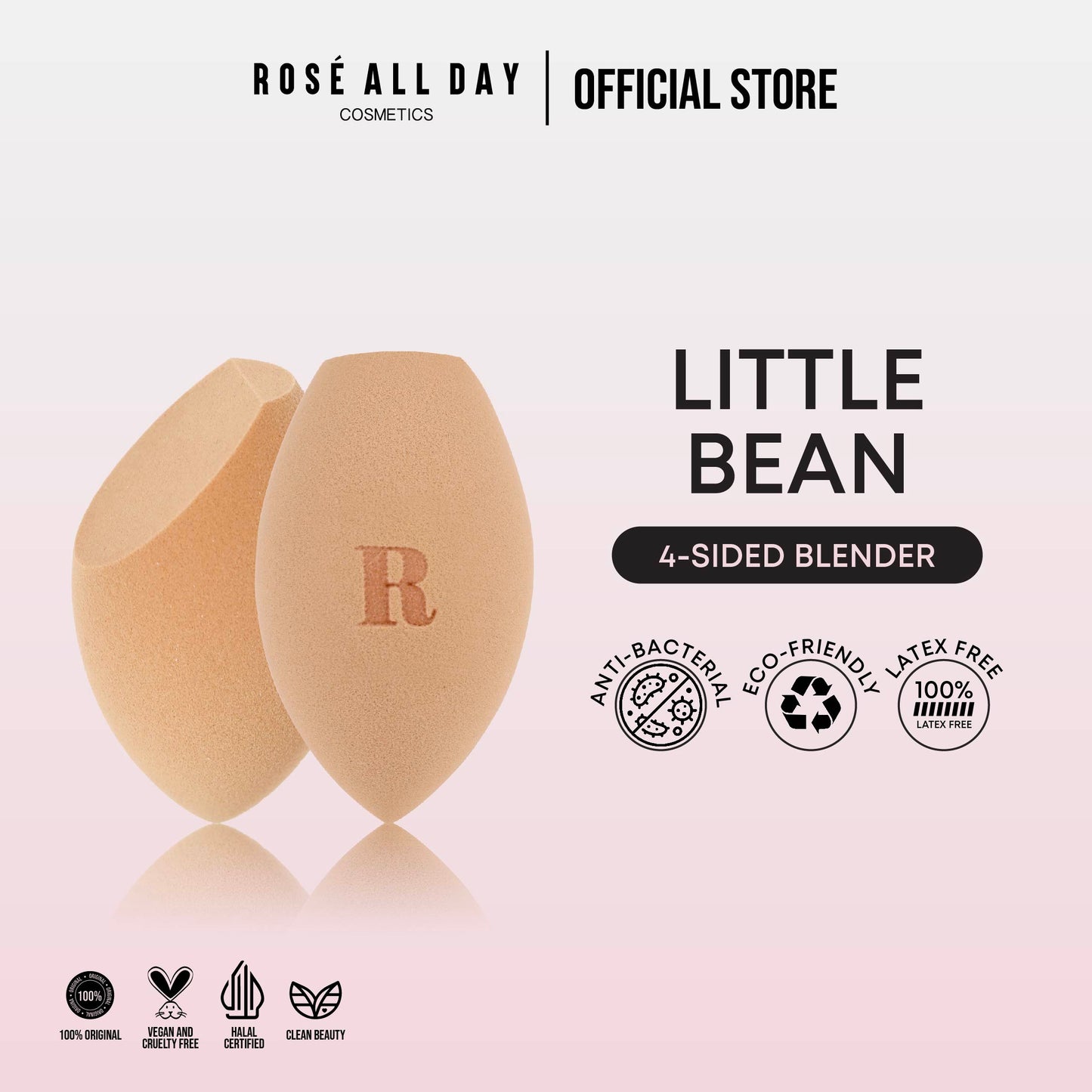 Rosé All Day Little Bean Beauty Sponge