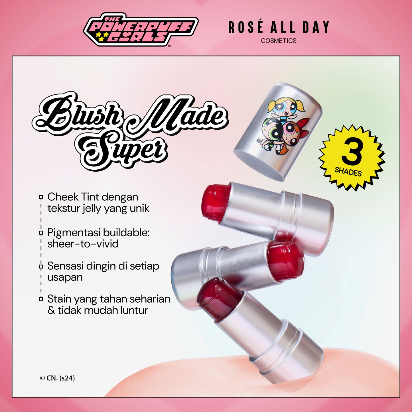 Rosé All Day Super Bounce Jelly Blush (The Powerpuff Girls Edition)
