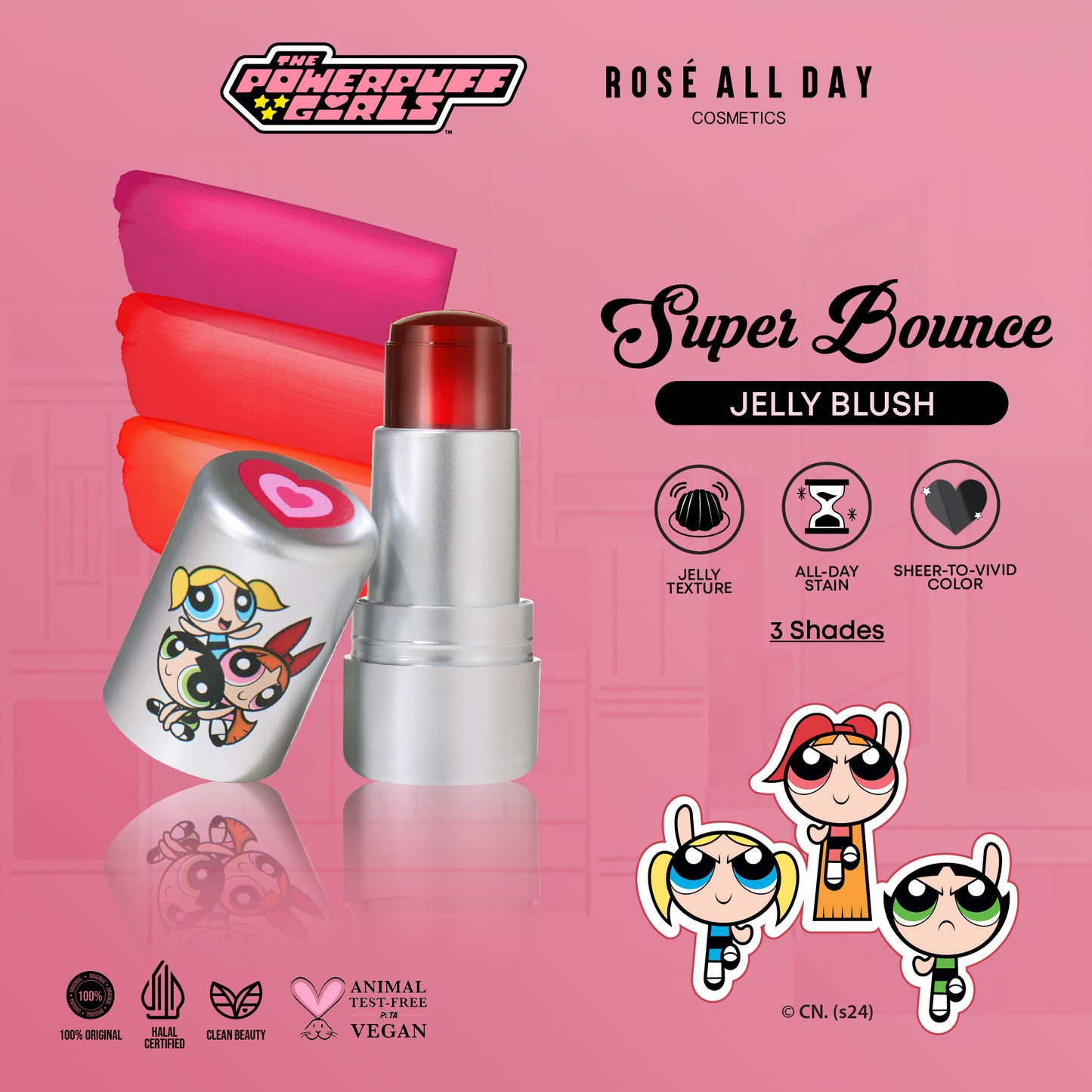 Rosé All Day Super Bounce Jelly Blush (The Powerpuff Girls Edition)