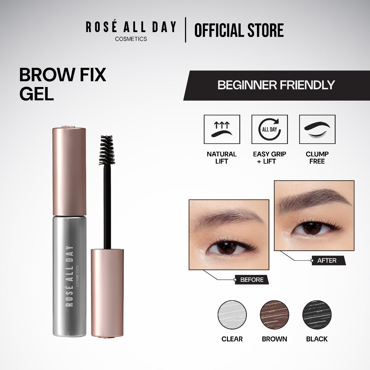 Rosé All Day Brow Fix Gel