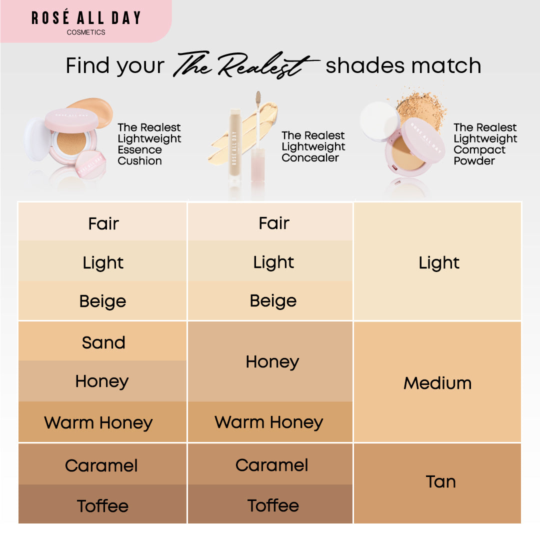 Rose All Day The Realest Lightweight Compact Powder in Medium