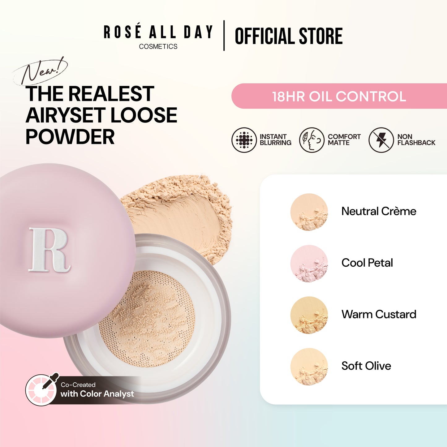 [NEW LAUNCH] Rosé All Day The Realest Airyset Loose Powder