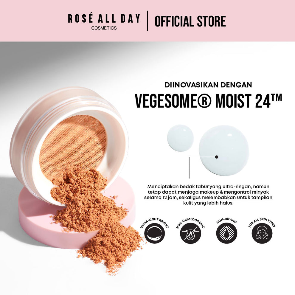 Rose Powder Matte Rosé All Day The Realest Lightweight Loose Powder – Rosé All Day Cosmetics