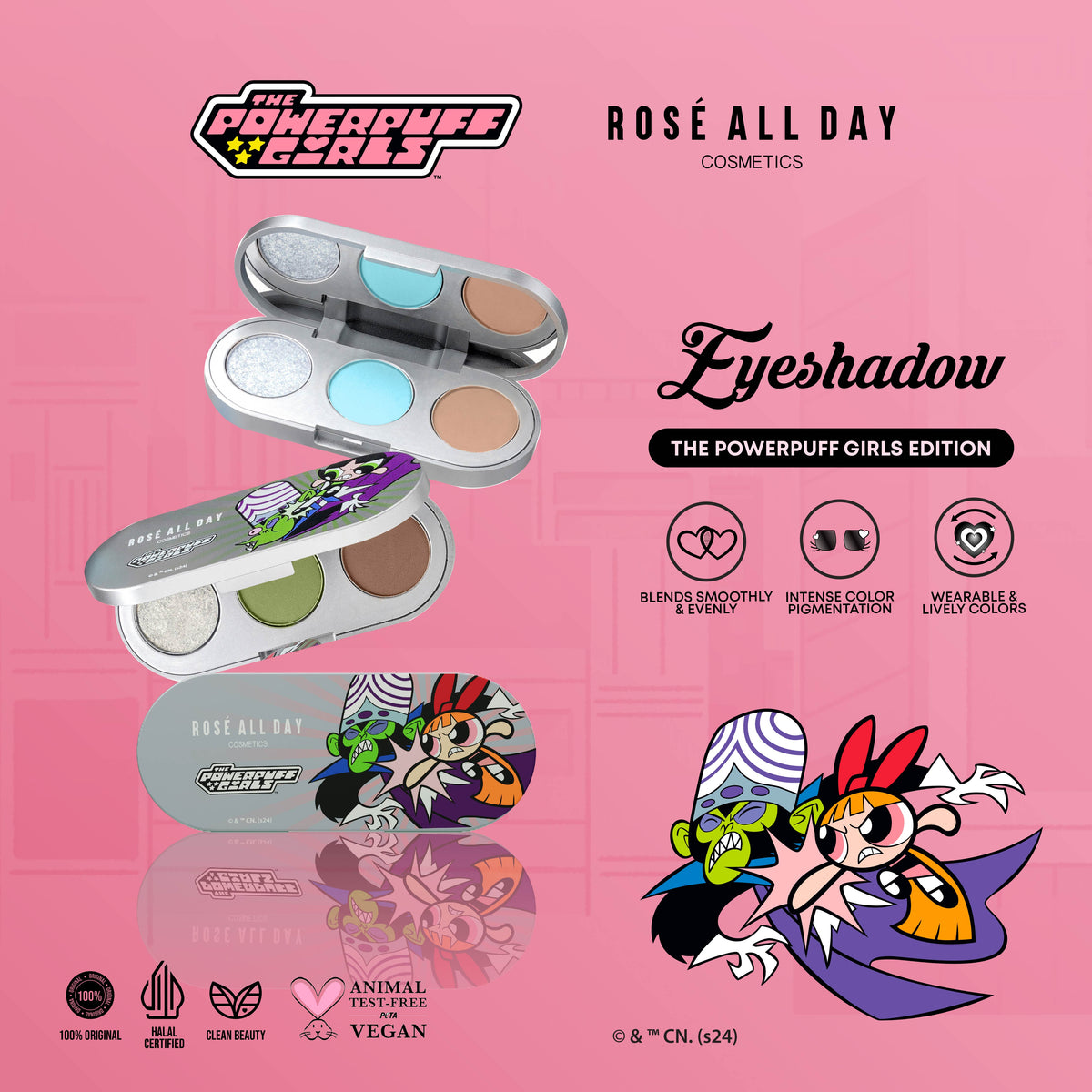 Rosé All Day Eyeshadow Palette (The Powerpuff Girls Edition) – Rosé All ...