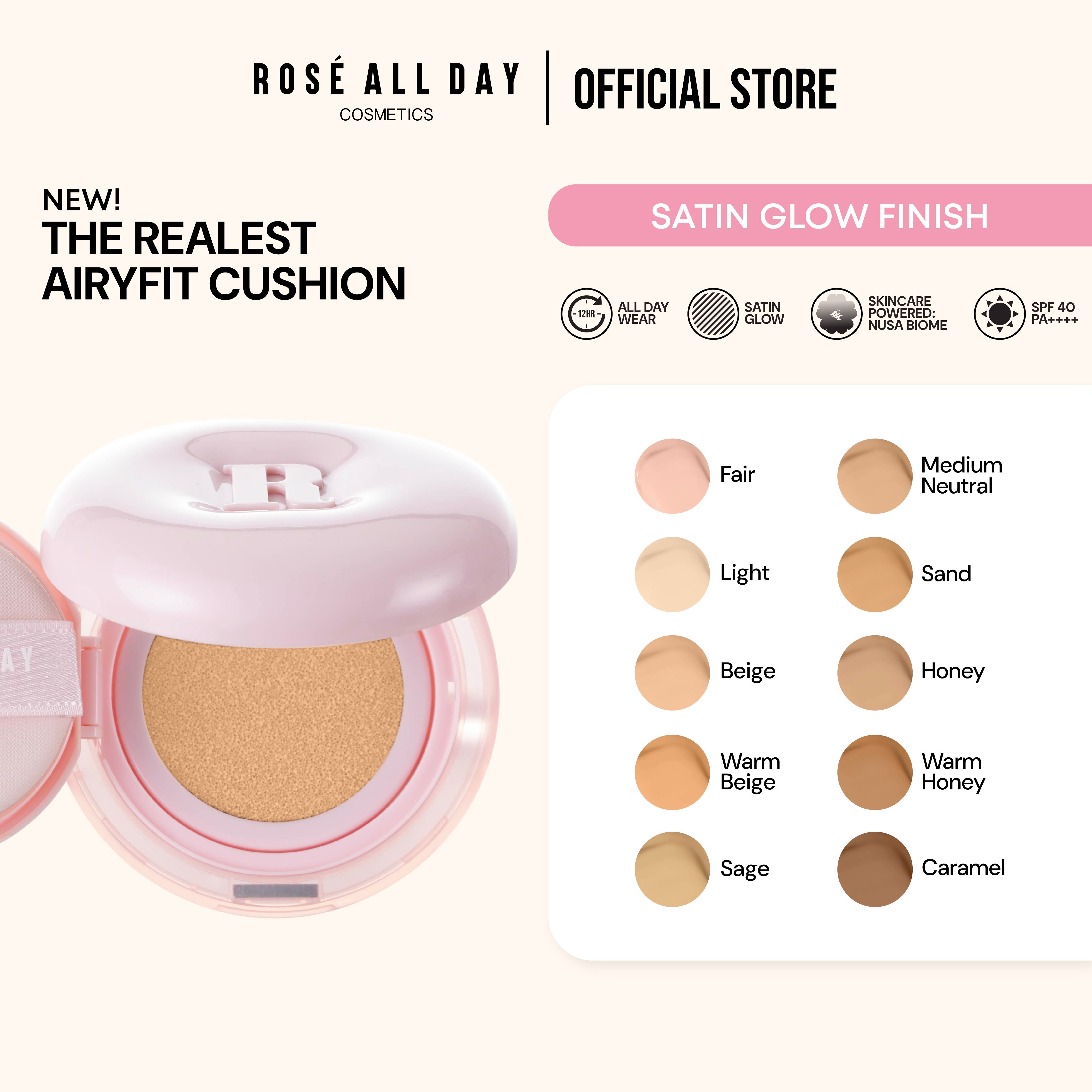 NEW LAUNCH] Rosé All Day The Realest Airyfit Glow Cushion – Rosé