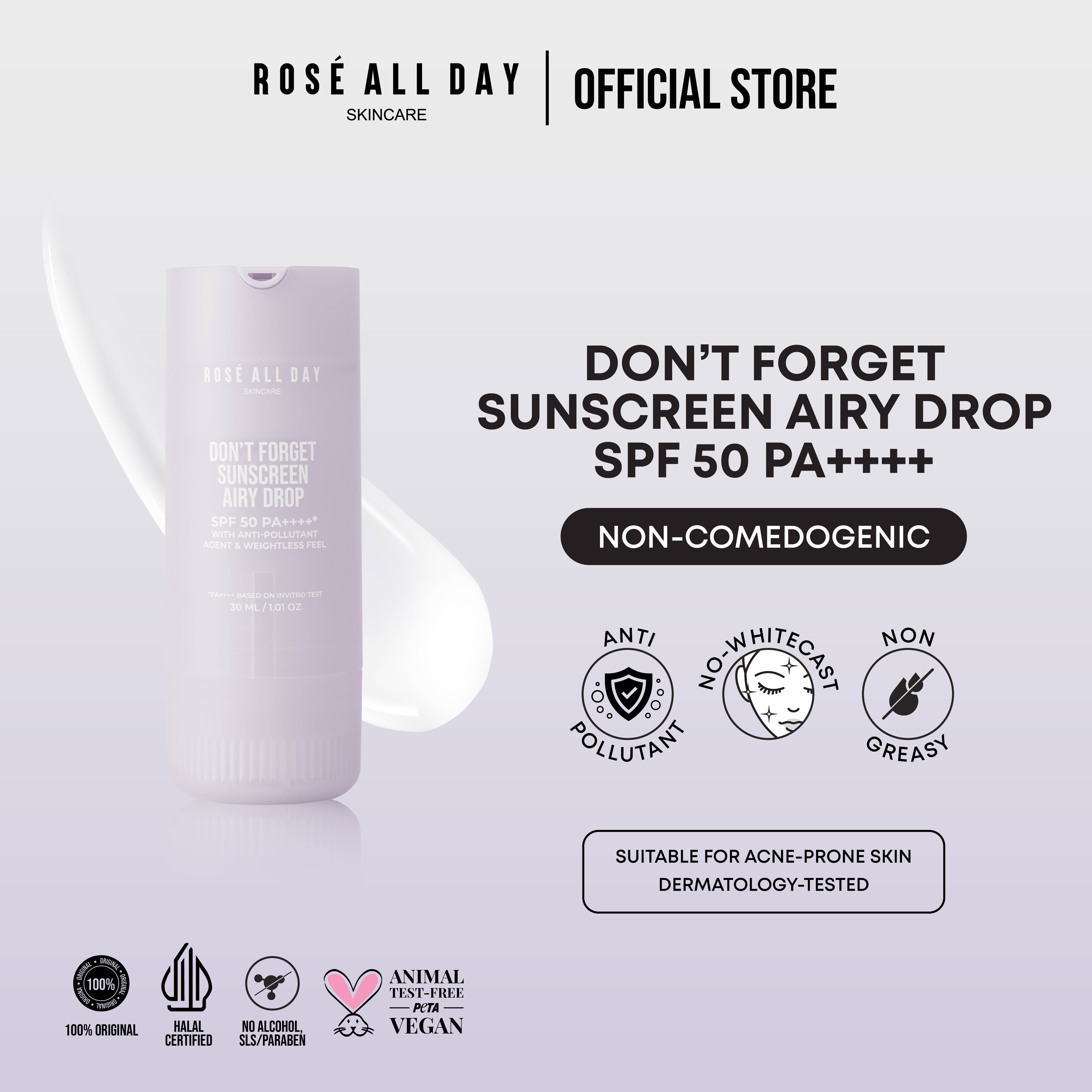 Rosé All Day Don't Forget Sunscreen Airy Drop