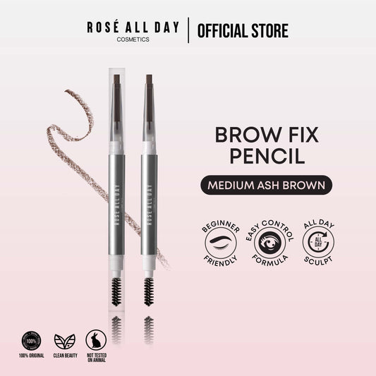 Rosé All Day Brow Fix Eyebrow Pencil in Medium Ash Brown