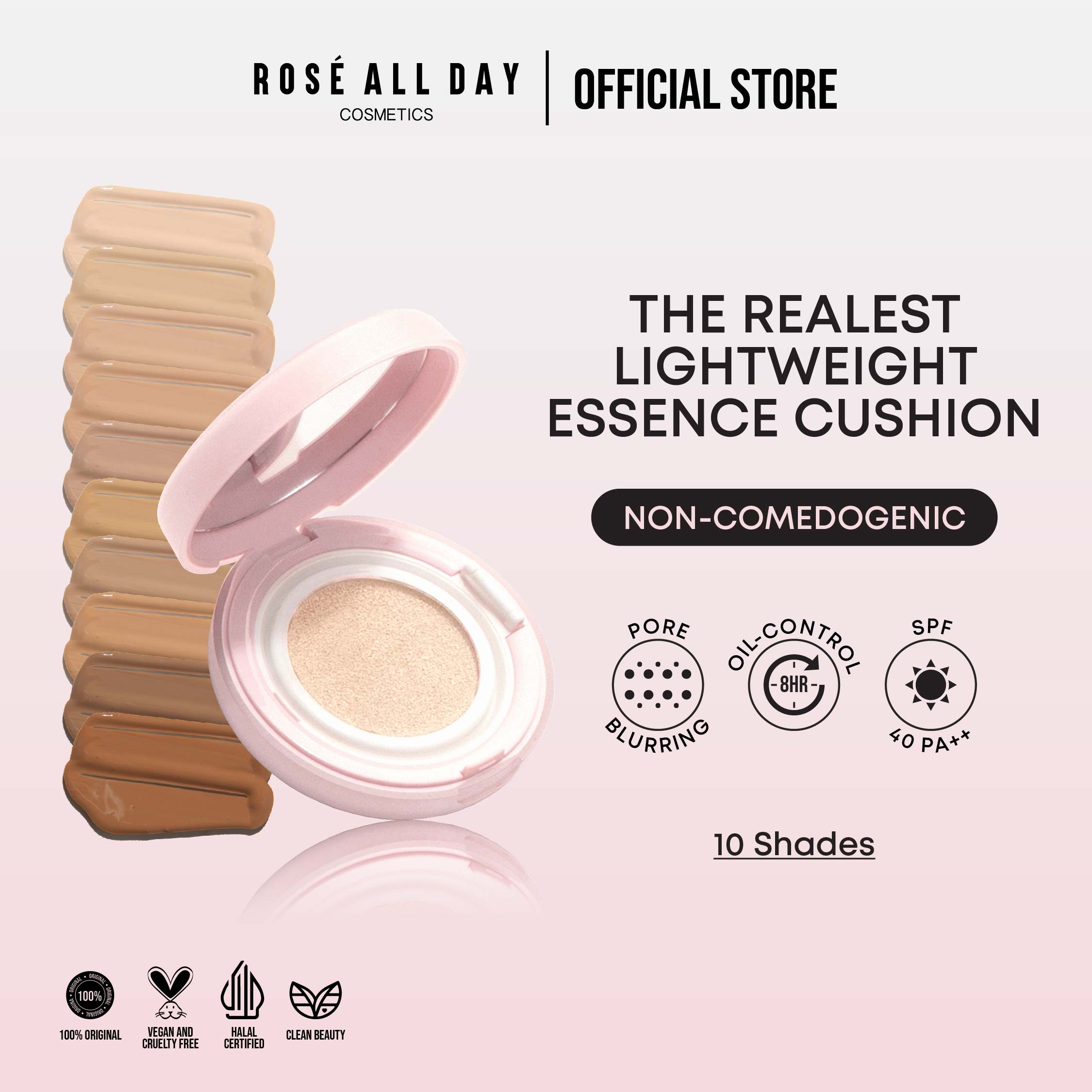 Rosé All Day The Realest Lightweight Essence Cushion