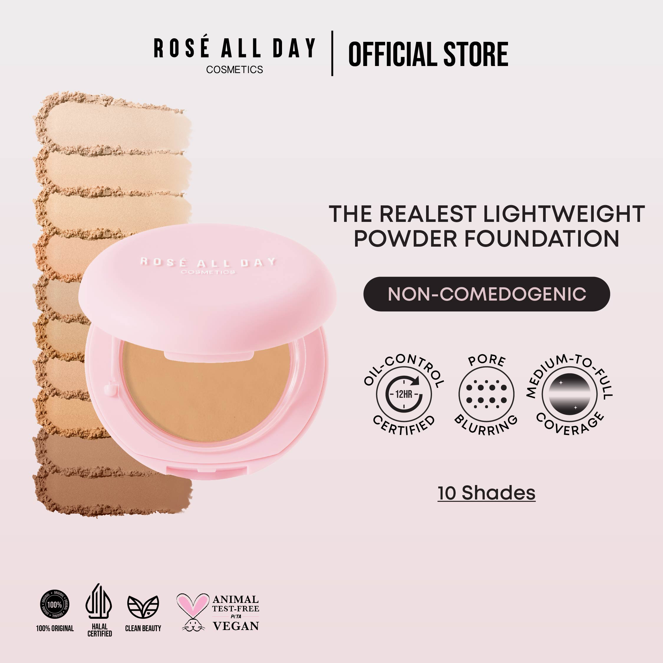 The Realest Lightweight Powder Foundation – Rosé All Day Cosmetics