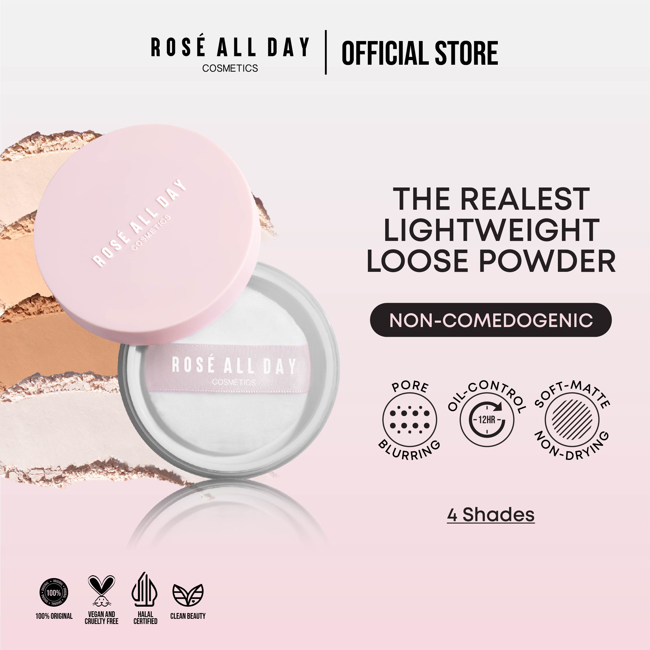 Rosé All Day The Realest Lightweight Loose Powder