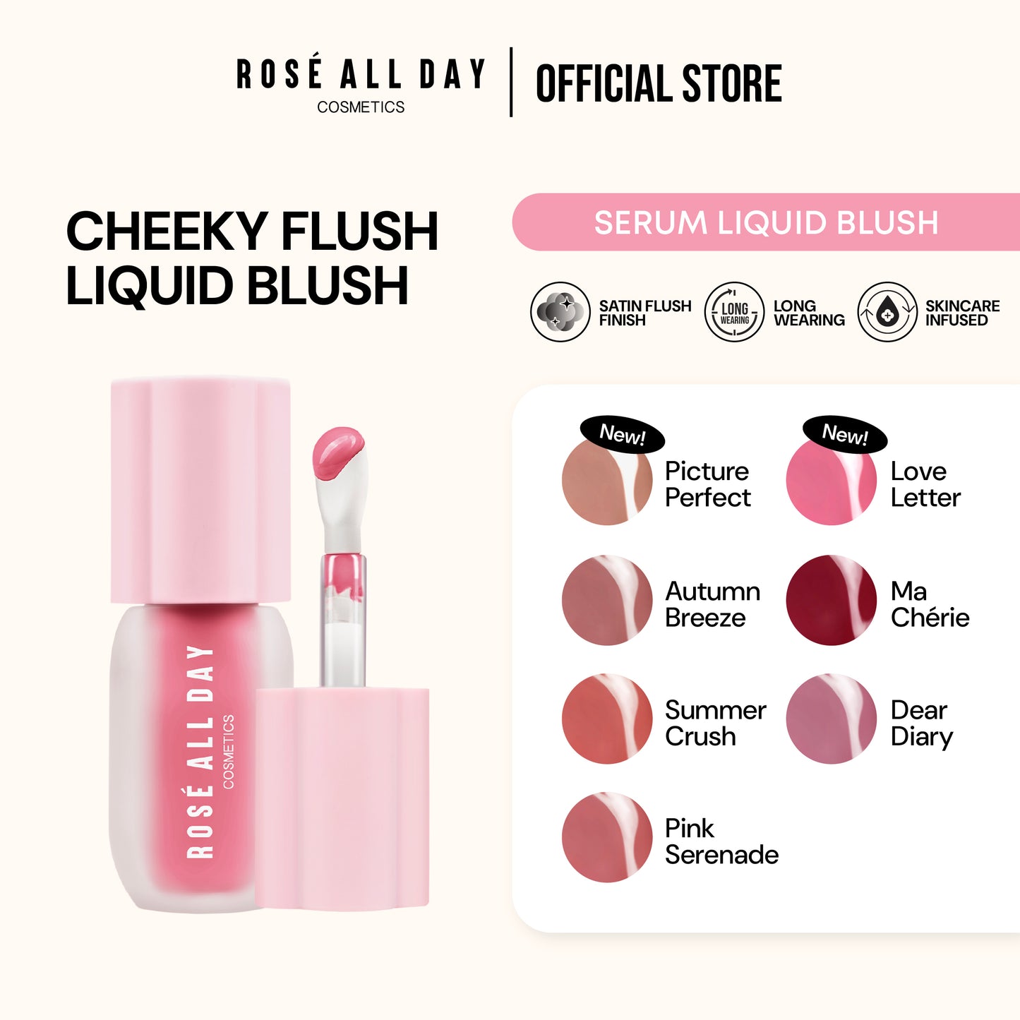Rosé All Day Cosmetics Cheeky Flush Liquid Blush