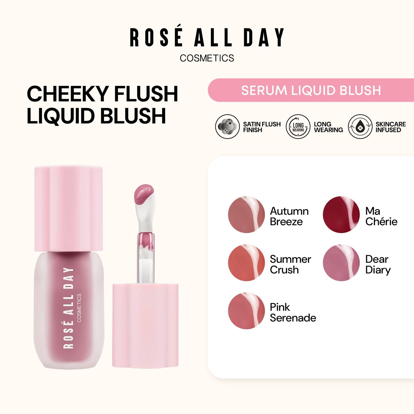 Rosé All Day Cosmetics Cheeky Flush Liquid Blush