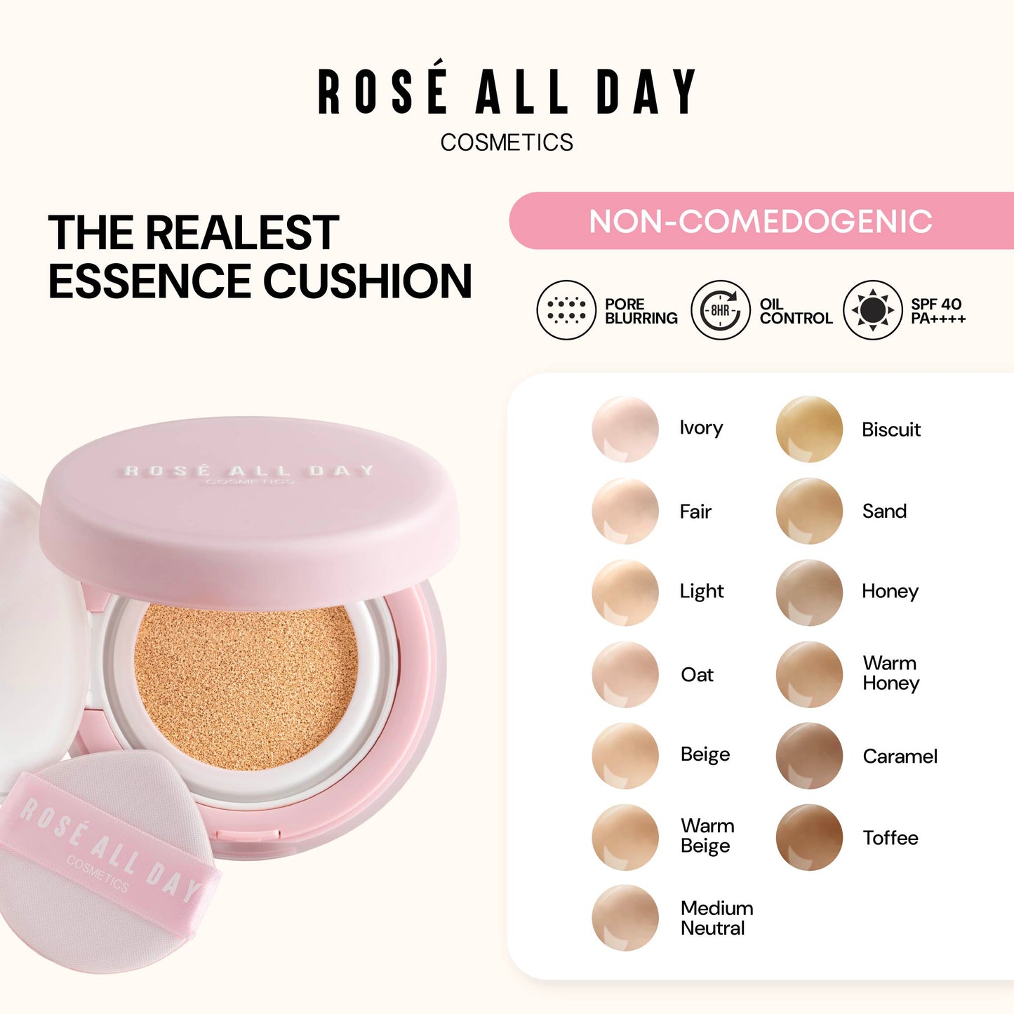 Rosé All Day The Realest Lightweight Essence Cushion