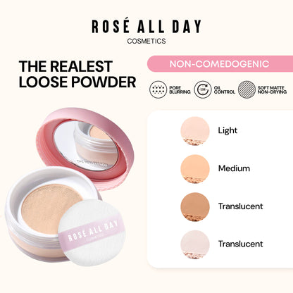 Rosé All Day The Realest Lightweight Loose Powder