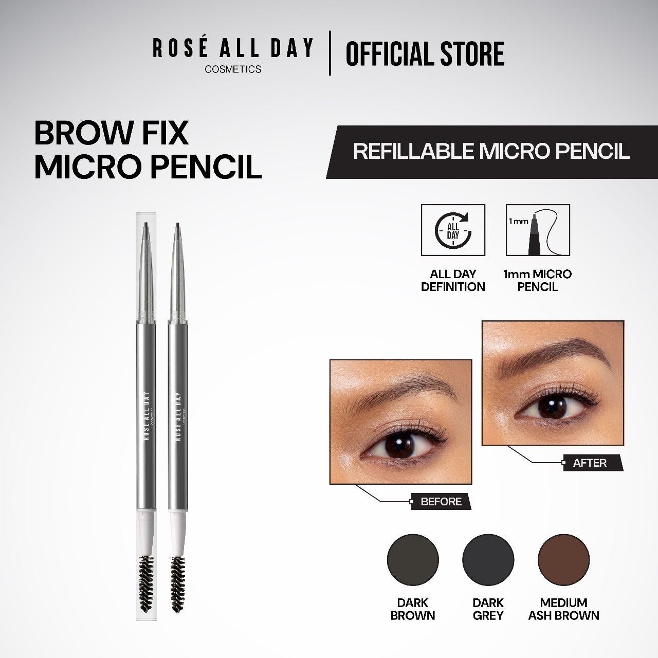 [NEW] Rosé All Day Brow Fix Micro Pencil