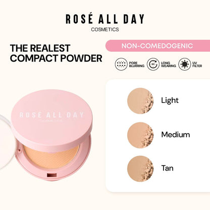 Rose All Day The Realest Lightweight Compact Powder