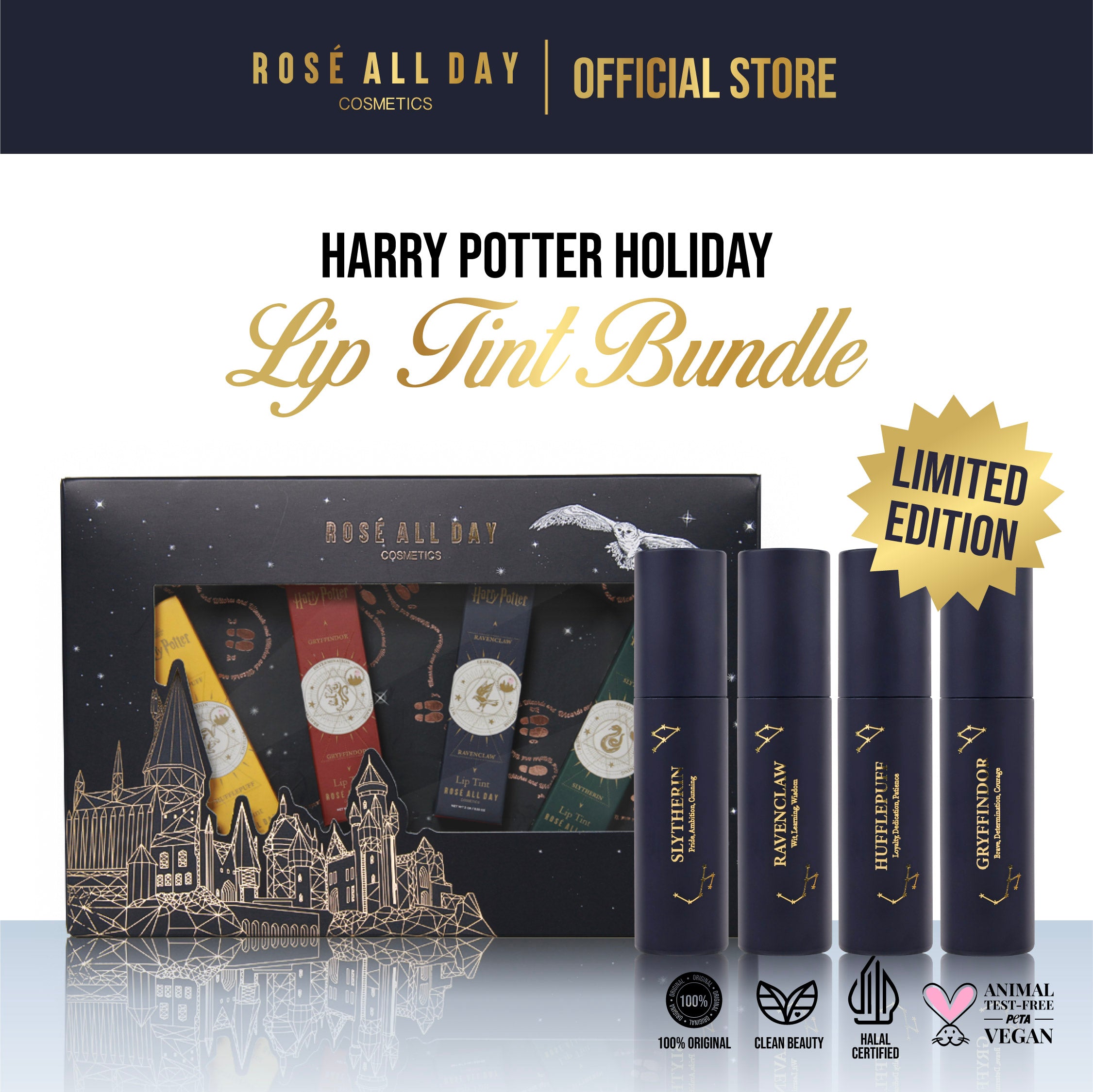 Rosé All Day Harry Potter Holiday Lip Tint Bundle (Limited Edition)