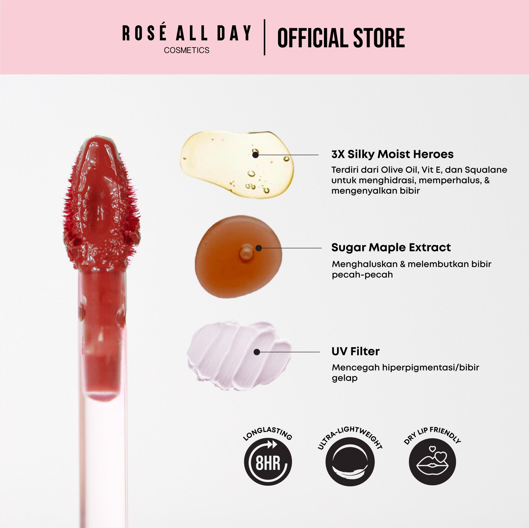 1st Edition] Rosé All Day Plush Lip Tint – Rosé All Day Cosmetics